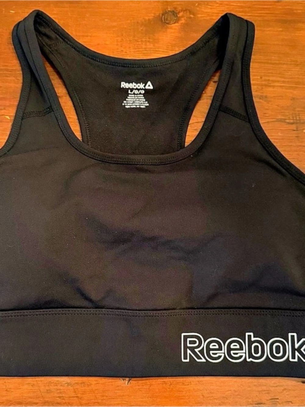 Women’s Reebok Seamless Moisture Management Sports Bra Black Large